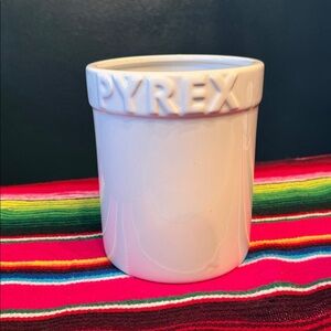 White Vintage PYREX Utensil Holder